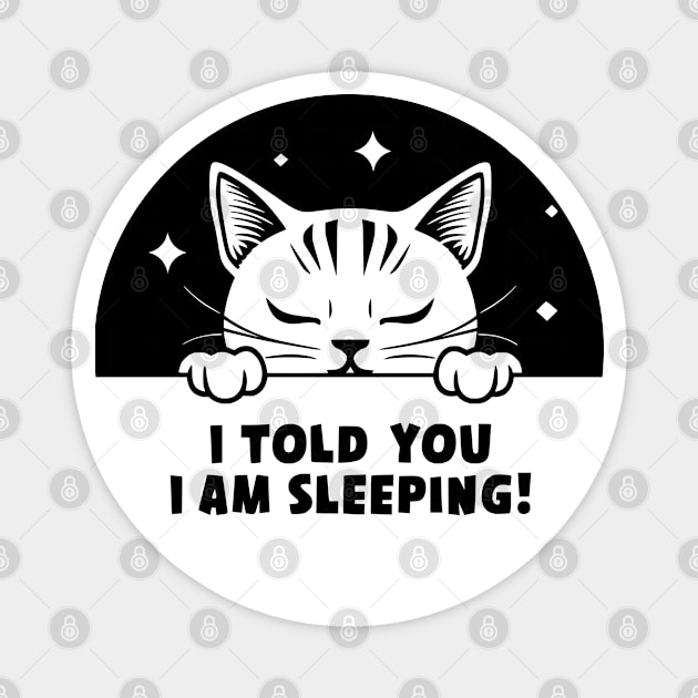 Sleeping Dreaming Cat, Cat Nap Magnet by Annie